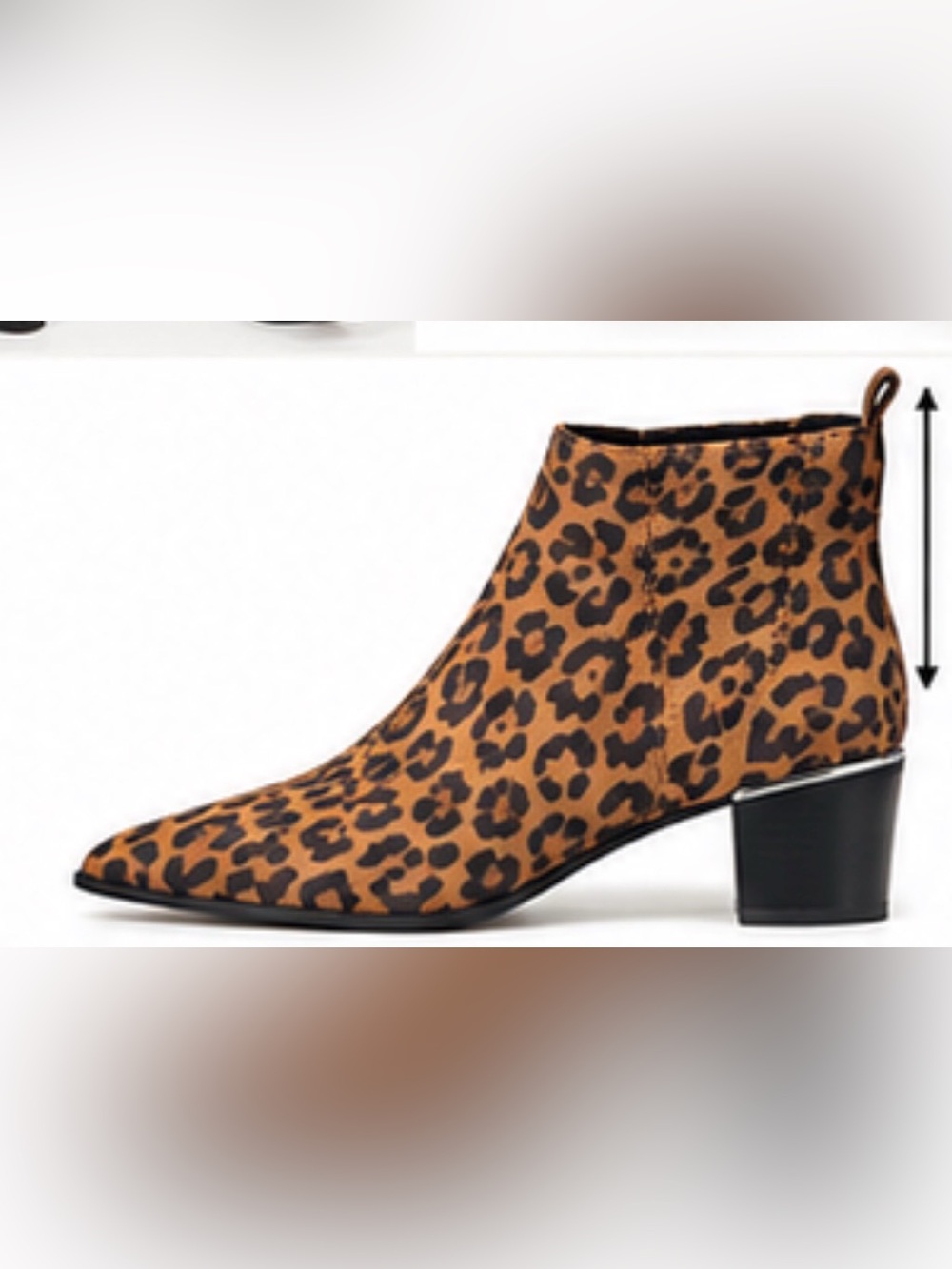 Marc Fisher leopard print pointed toe block heel ankle boots 8 date night fall - Picture 3 of 10